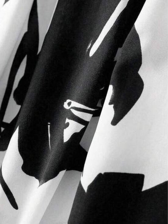 Women Floral Print A-Line Skirt, Casual For Everyday Wear White Summer - Picture 6 of 6